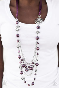 Paparazzi - All the Trimmings - Purple Long Necklace Blockbuster