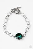 Load image into Gallery viewer, Definitely Duchess Emerald Green Necklace, Earrings &amp;  All a Glitter Toggle Bracelet - Jewelry Set 55
