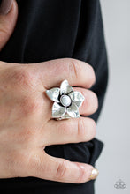 Load image into Gallery viewer, Paparazzi Ask for Flowers White Floral Ring
