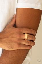 Load image into Gallery viewer, Paparazzi Atlas Men&#39;s Gold Ring - Convention Exclusive
