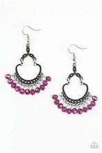 Load image into Gallery viewer, Babe Alert Purple Earrings Paparazzi
