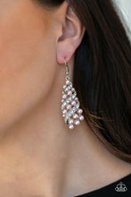 Load image into Gallery viewer, Paparazzi Ballroom Waltz Pink Pearl and White Rhinestone Earrings
