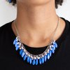 Load image into Gallery viewer, Paparazzi - Beaded Binge Fringe Necklace - Choose from blue or yellow colors
