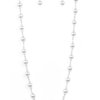 Load image into Gallery viewer, Paparazzi - Behind the Scenes - Long White Pearl Gold or Silver Necklace
