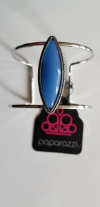 Paparazzi When You SEER is What You Get Blue Cuff Bracelet - Fashion Fix Exclusive May 2021