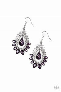 Boss Brilliance Purple Rhinestone Earrings