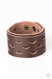 Paparazzi Bucking Bronco Brown Urban Leather Bracelet