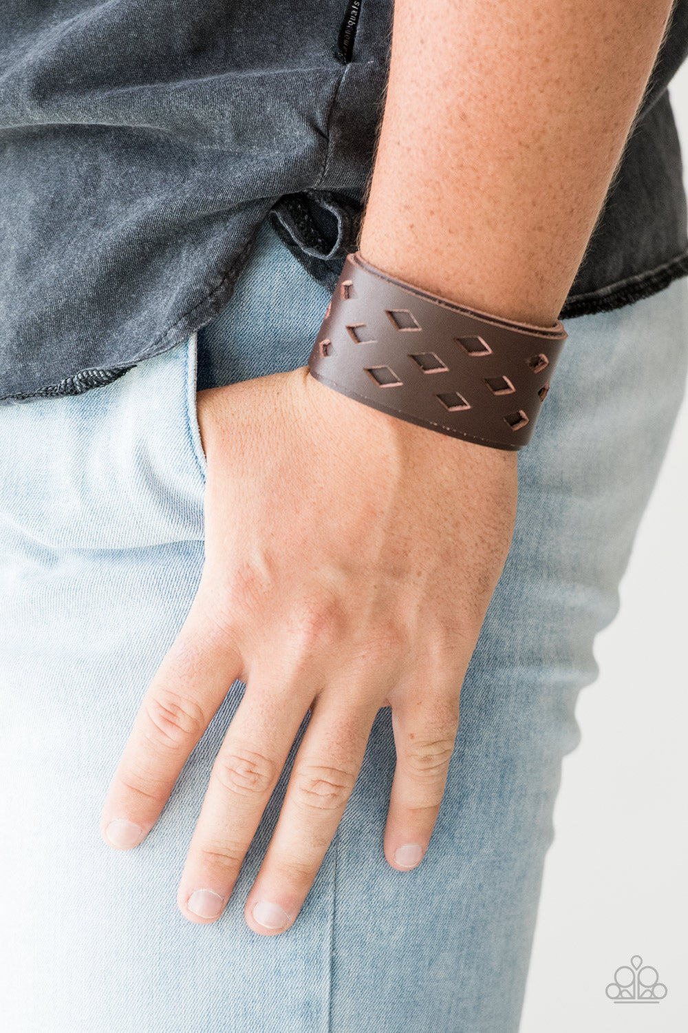 Paparazzi Bucking Bronco Brown Urban Leather Bracelet