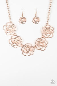 Paparazzi Budding Beauty Flower Necklace - Choose from Cooper and Rose Gold