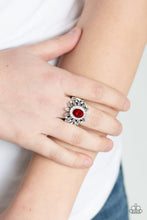 Load image into Gallery viewer, Burn Bright Red Rhinestone Ring
