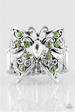 Load image into Gallery viewer, Paparazzi - Butterfly Bling - Green Butterfly Ring
