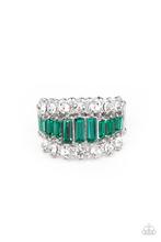 Load image into Gallery viewer, Paparazzi - CACHE Value - Green Rhinestone Ring
