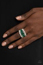 Load image into Gallery viewer, Paparazzi - CACHE Value - Green Rhinestone Ring
