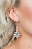 Paparazzi - Cactus Blossom - White Floral Stone Earrings