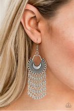 Load image into Gallery viewer, Paparazzi Catching Dreams Silver Chain Fringe Earrings - Fashion Fix October 2019
