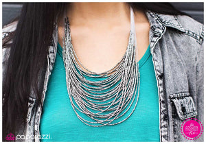 Paparazzi Catwalk Queen Silver Seed Bead Necklace