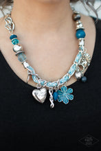 Load image into Gallery viewer, Life of the Party - Charmed Charlie Blue Necklace - Blockbuster with Bible Verse
