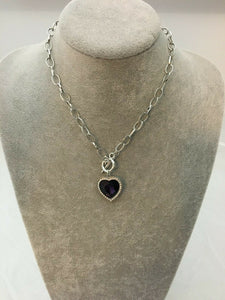 Paparazzi - Check Your Heart Rate Purple Necklace - Exclusive