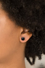 Load image into Gallery viewer, Paparazzi Come Out On Top Black Post Solitaire Earrings
