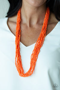 Paparazzi Congo Colada Orange Seed Bead Necklace