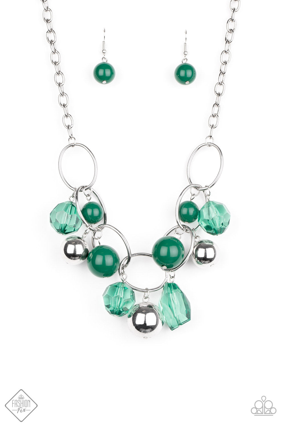 Fashion Fix Glimpses of Malibu - Cosmic Getaway Green Necklace - Sept 2020