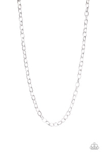 Paparazzi Courtside Seats Men's Silver Chain Necklace