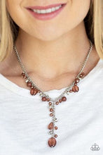 Load image into Gallery viewer, Paparazzi - Crystal Couture Short Y Necklace - Choose from Brown, Green, Purple and Red
