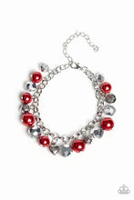 Load image into Gallery viewer, Battle of the Bombshell Red Necklace and Cupid Couture Red Bracelet - Jewelry Set 9
