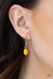 Load image into Gallery viewer, Demi Diva Yellow Necklace with Teardrop and Oval Shapes.
