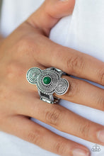 Load image into Gallery viewer, Desert Mandalas Green Ring
