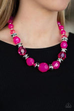 Load image into Gallery viewer, Dine and Dash Faceted Big Beads Necklace - Choose from Pink and Red
