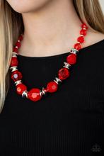 Load image into Gallery viewer, Dine and Dash Faceted Big Beads Necklace - Choose from Pink and Red

