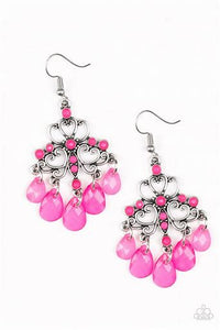 Paparazzi Dip It Glow Pink Earrings