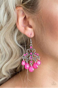 Paparazzi Dip It Glow Pink Earrings