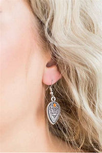 Paparazzi Distance Pasture Orange Earrings