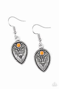 Paparazzi Distance Pasture Orange Earrings