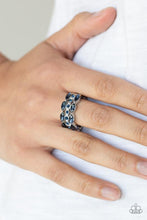 Load image into Gallery viewer, Distracting Demure Ring Navy Blue Marquise Style Rhinestone Setting
