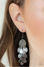 Load image into Gallery viewer, Paparazzi Do Chime In Gunmetal Black Earrings
