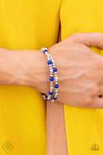 Load image into Gallery viewer, Ethereally Entangled Blue Stretch Bracelet
