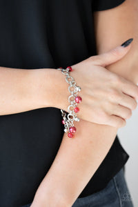 Paparazzi -  Fancy Fascination - Red Pearl Clasp Bracelet