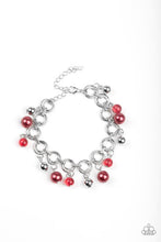 Load image into Gallery viewer, Paparazzi -  Fancy Fascination - Red Pearl Clasp Bracelet
