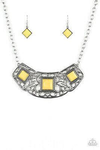 Feeling Inde-pendence Yellow Necklace and Vividly Vintage Yellow Bracelet - Jewelry Set 10