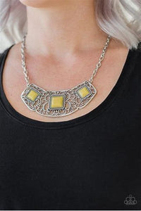Feeling Inde-pendence Yellow Necklace and Vividly Vintage Yellow Bracelet - Jewelry Set 10