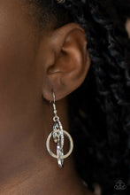 Load image into Gallery viewer, Paparazzi Fiercely Fashionable White Rhinestone on Silver Rings Earrings
