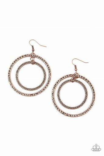 Paparazzi Fiercely Focused Cooper Earrings