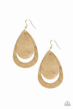 Load image into Gallery viewer, Paparazzi Fiery Fireworks Gold Earrings in Teardrop Shape
