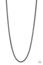 Load image into Gallery viewer, Paparazzi First Rule of Fight Club Men&#39;s Gunmetal Black Cable Chain
