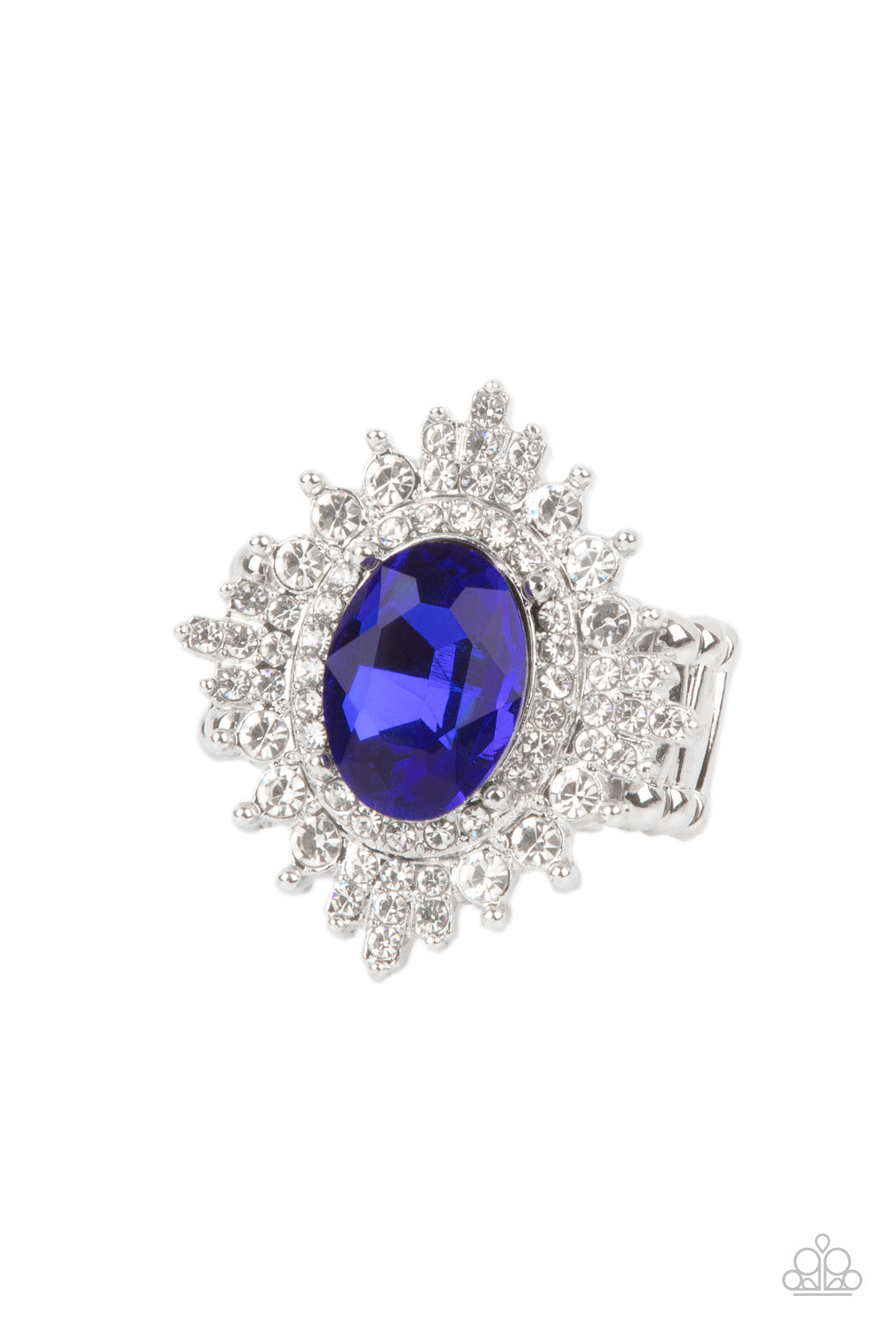 Paparazzi Five Star Shimmer French Blue Ring - EMP 2021 Exclusive