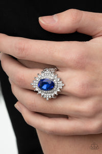 Paparazzi Five Star Shimmer French Blue Ring - EMP 2021 Exclusive