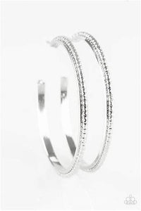 Paparazzi Girl Gang Silver Hoop Earrings